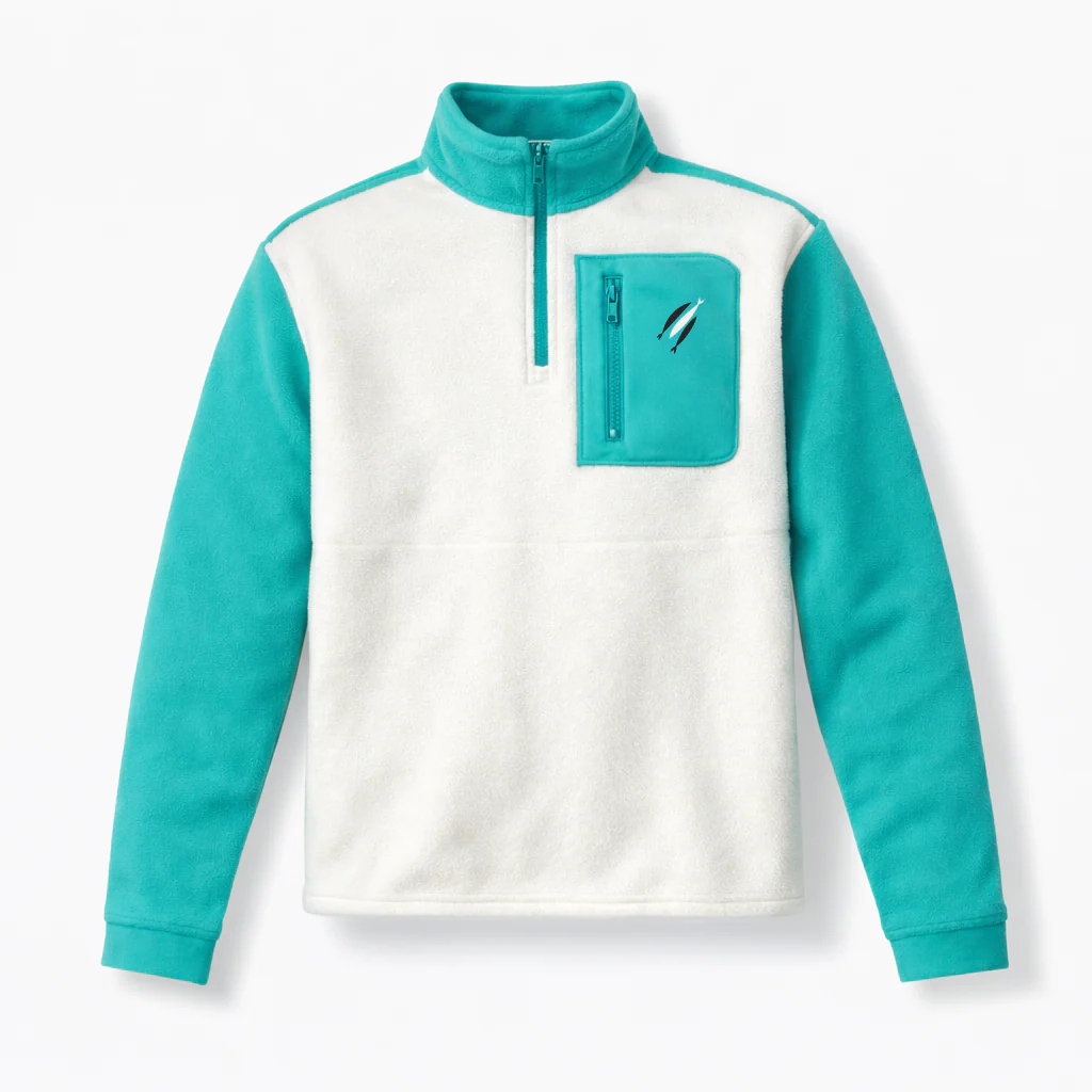 Three Fish Lightweight Fleece Quarter Zip - Image 3